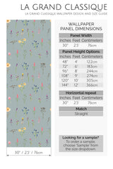 colorful wildflowers peel and stick wallpaper specifiation