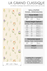 light floral nursery peel and stick wallpaper specifiation