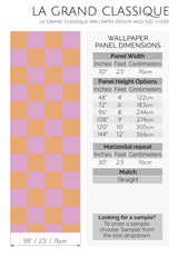 pink and orange check peel and stick wallpaper specifiation