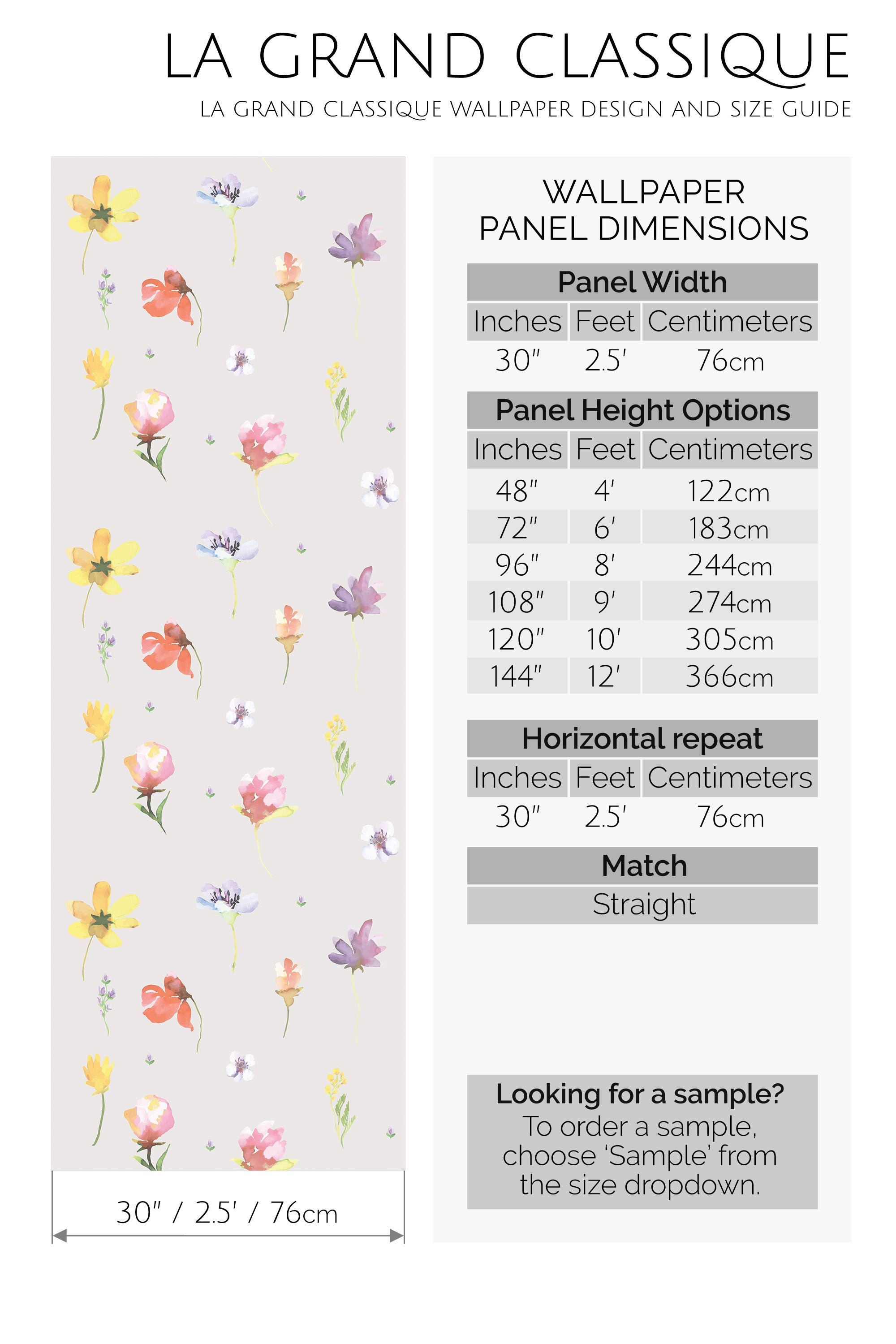 colorful watercolor flowers peel and stick wallpaper specifiation