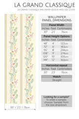 summer meadow peel and stick wallpaper specifiation