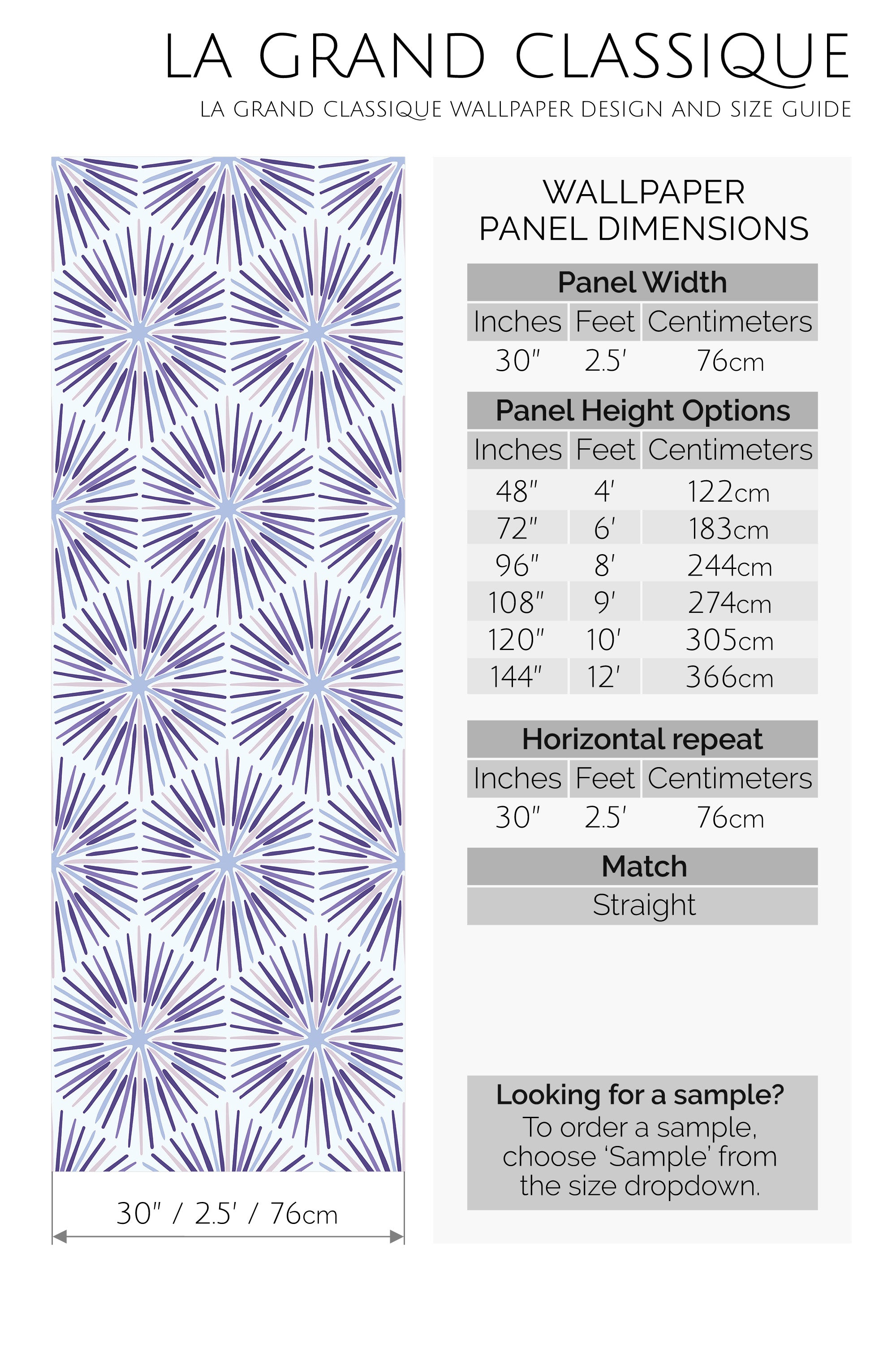 purple star tile peel and stick wallpaper specifiation