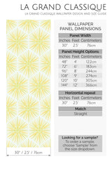 yellow sparks peel and stick wallpaper specifiation