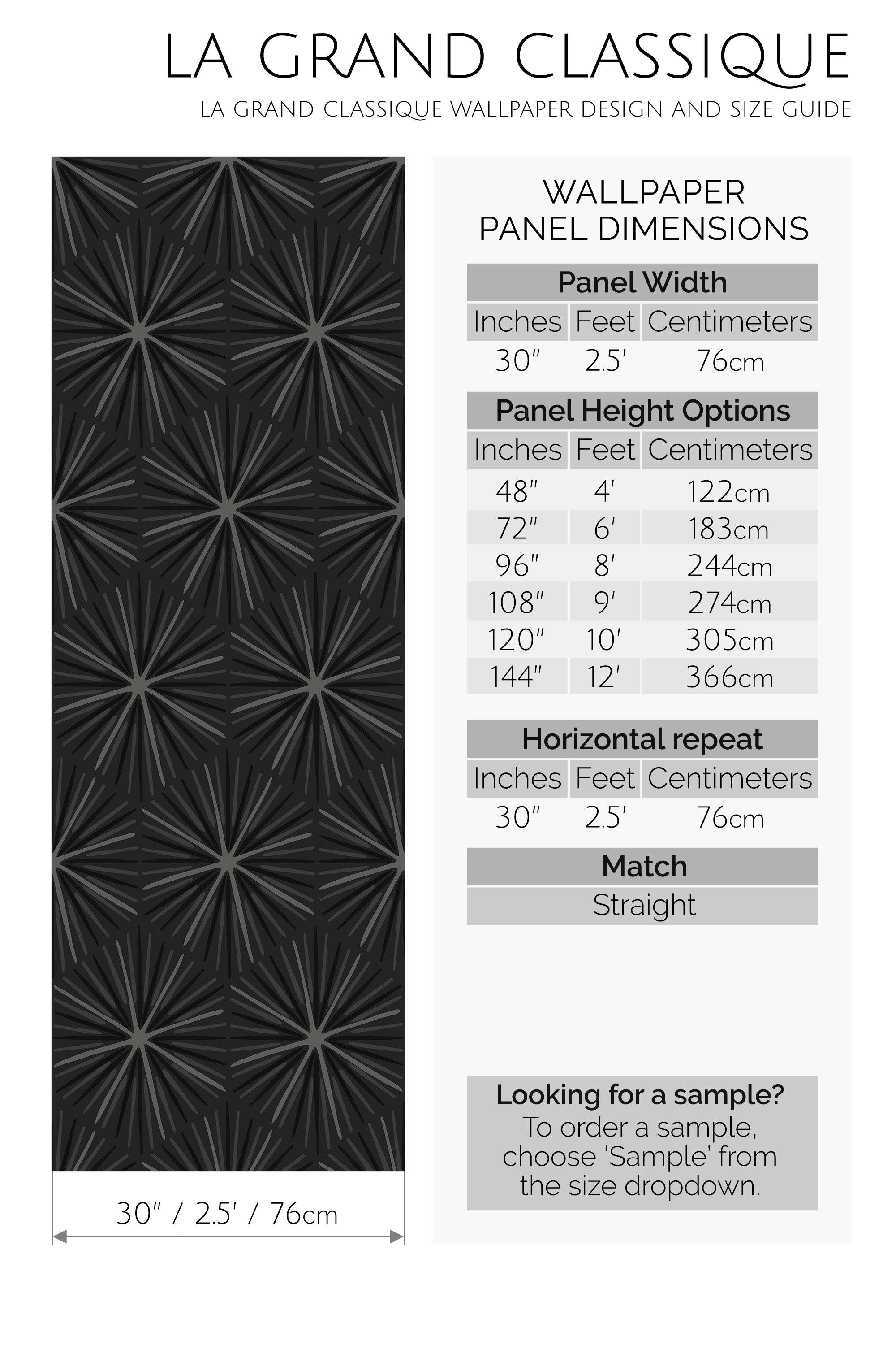 black sparks peel and stick wallpaper specifiation