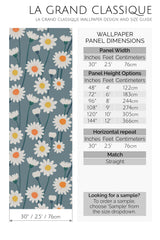 daisy field peel and stick wallpaper specifiation