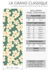 floral sage nursery peel and stick wallpaper specifiation