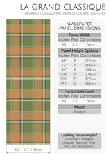 autumn farmhouse plaid peel and stick wallpaper specifiation