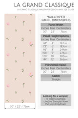 nursery roses peel and stick wallpaper specifiation