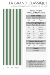 classic green stripe peel and stick wallpaper specifiation