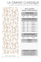 neutral floral peel and stick wallpaper specifiation