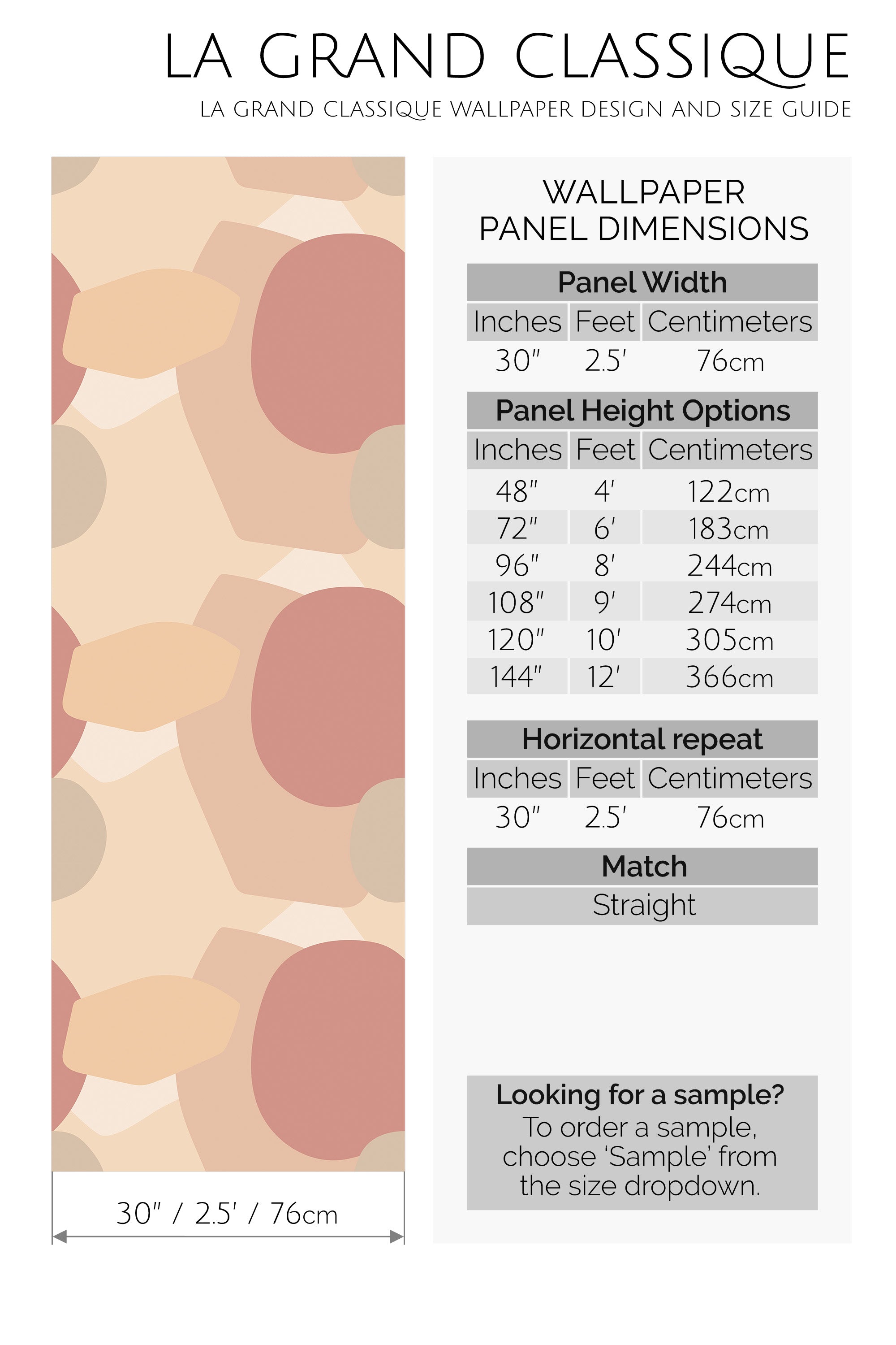 simple boho geometry peel and stick wallpaper specifiation