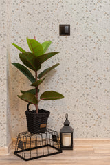 hallway interior green plant black lantern spring cottage temporary wallpaper