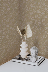 wallpaper for walls brown floral pattern modern sophisticated vase statue home decor