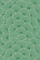 Green retro floral