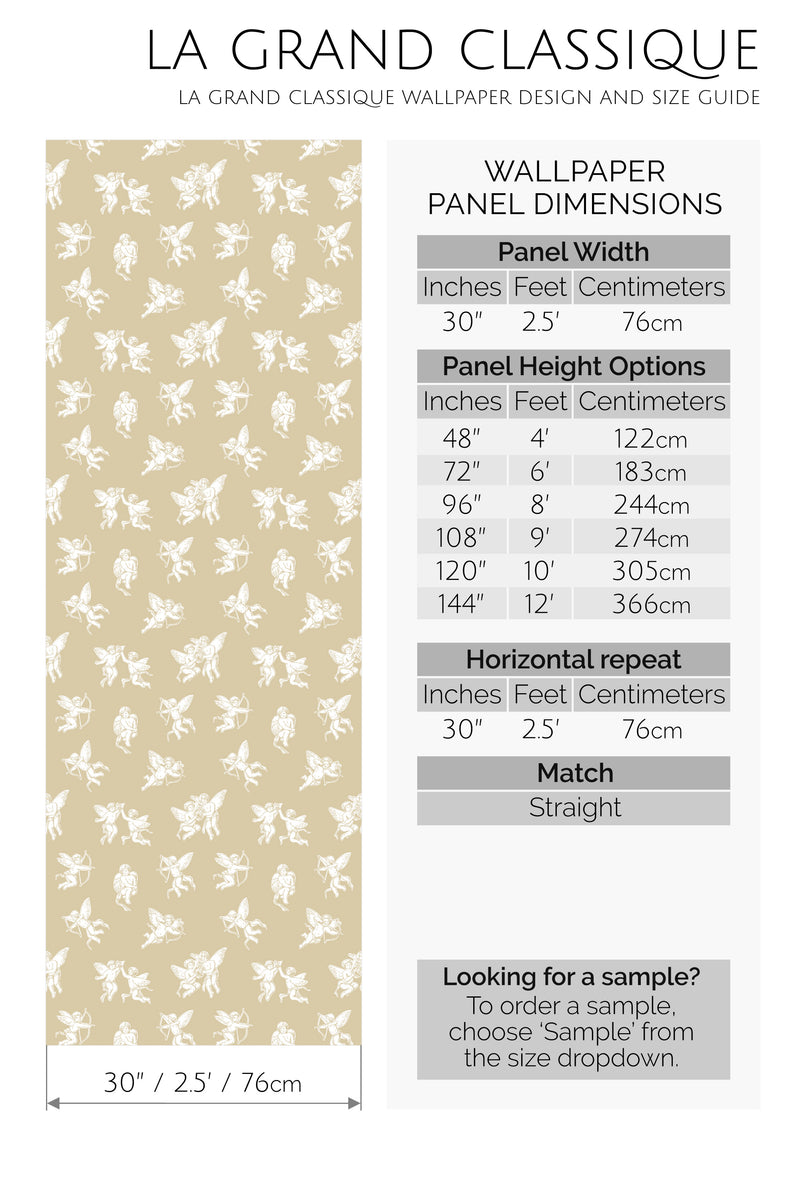 vintage angels peel and stick wallpaper specifiation