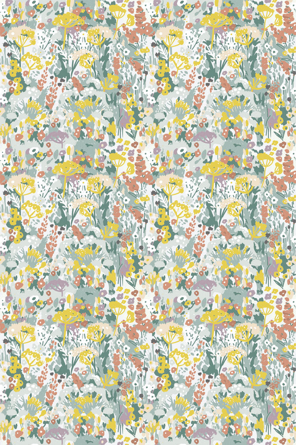 abstract summer meadow wallpaper pattern repeat