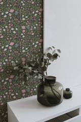 home decor plant decorative vase living room brown aesthetic floral pattern
