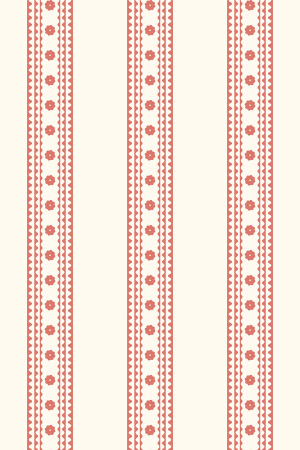 Vintage floral striped