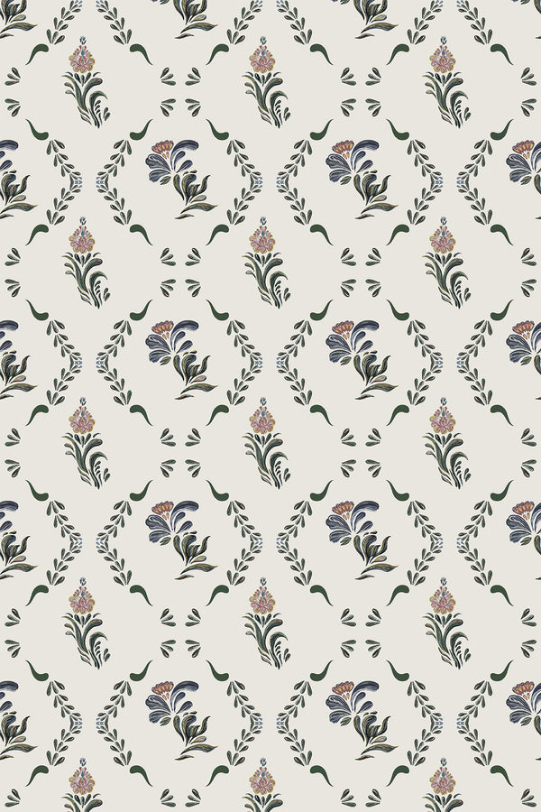 country floral wallpaper pattern repeat