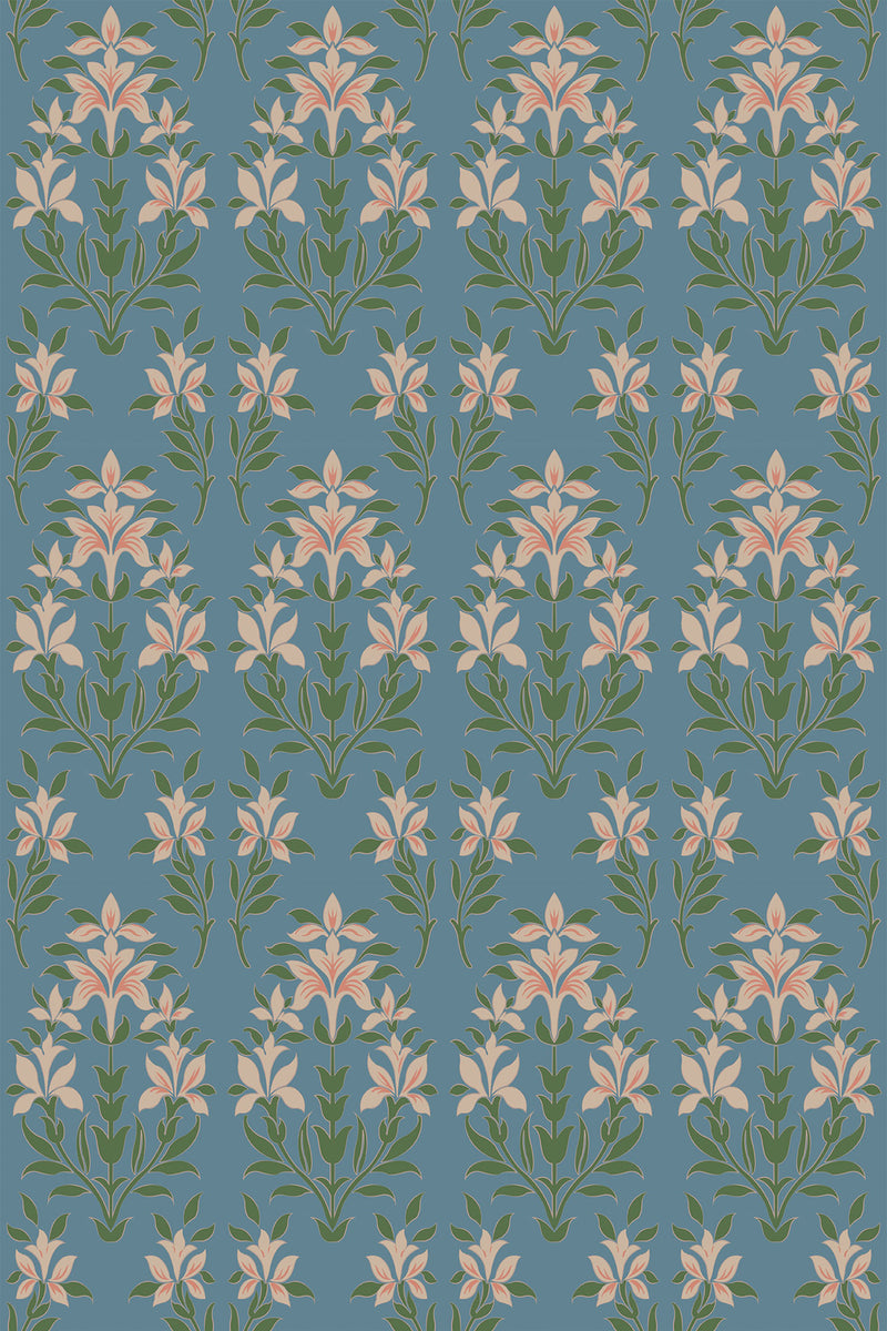 art noveau floral wallpaper pattern repeat