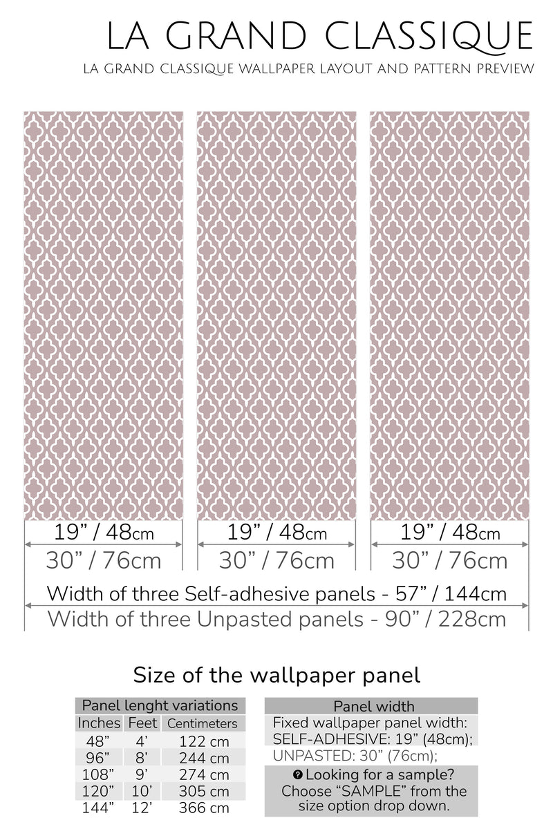 graphic ornament peel and stick wallpaper specifiation