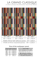 earthy striped peel and stick wallpaper specifiation