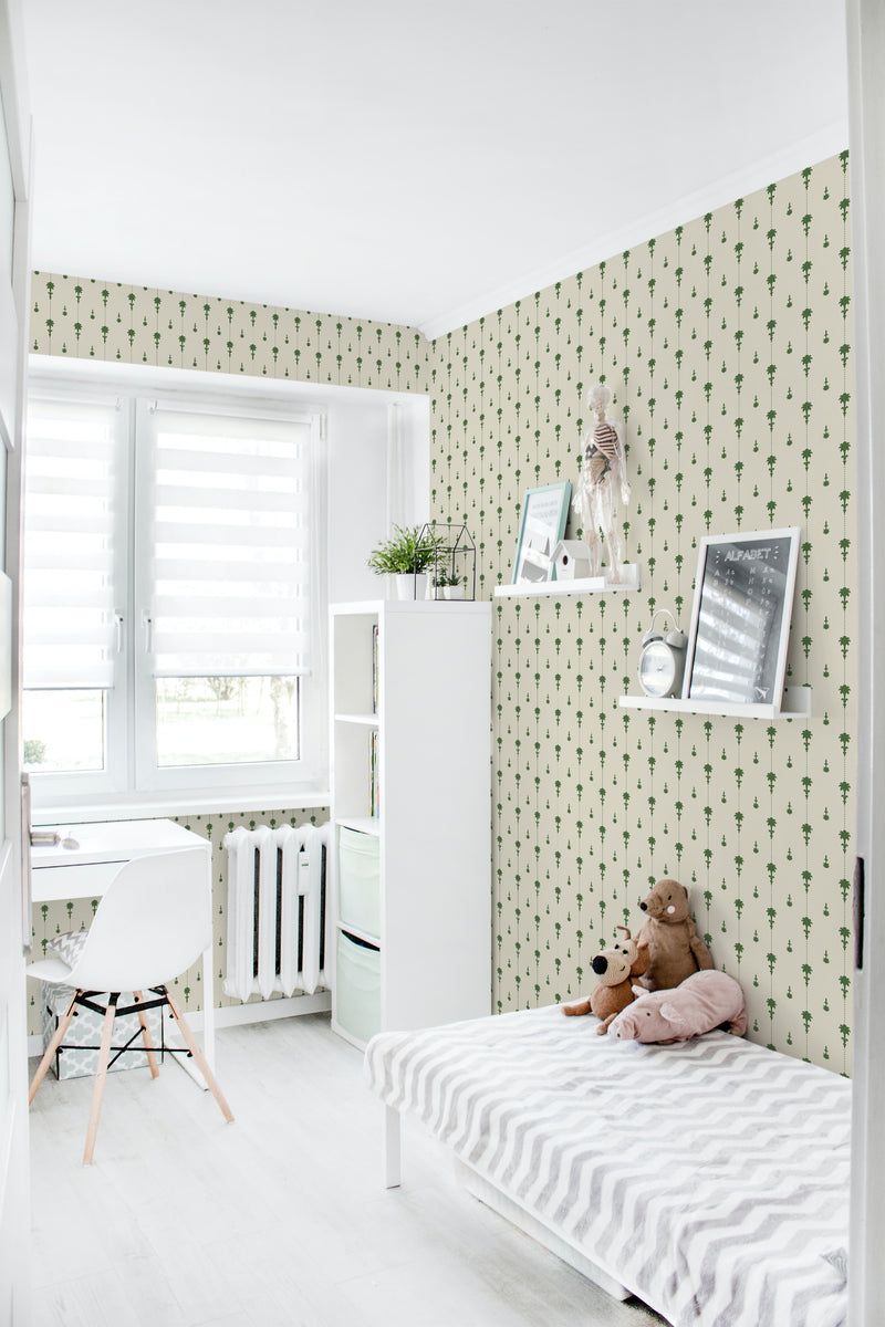 removable wallpaper classy pattern pattern kids room desk bed bookshelf toys