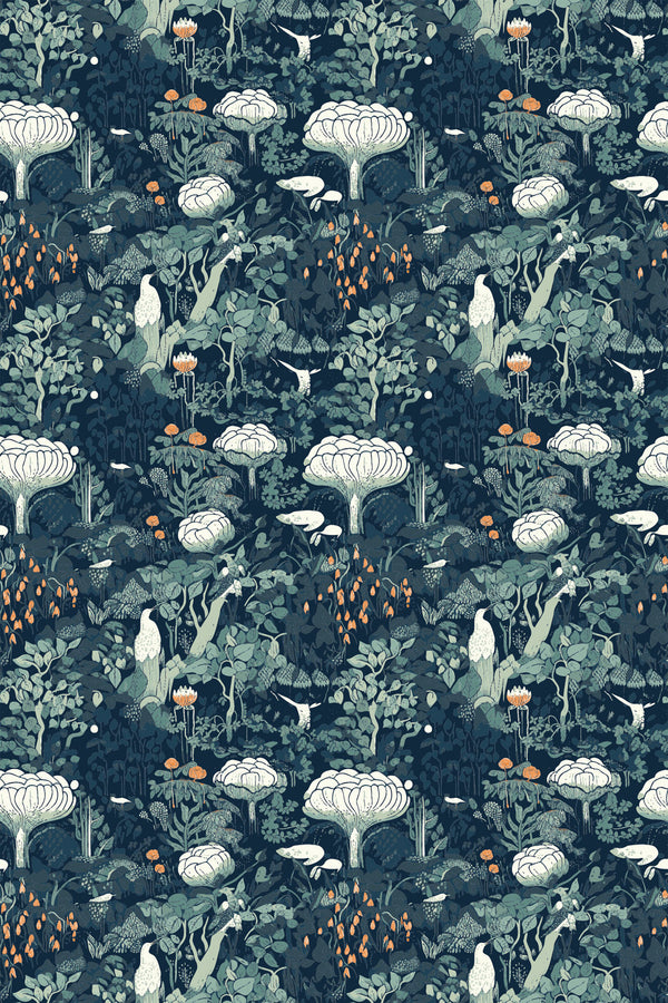 beautiful midnight meadow wallpaper pattern repeat