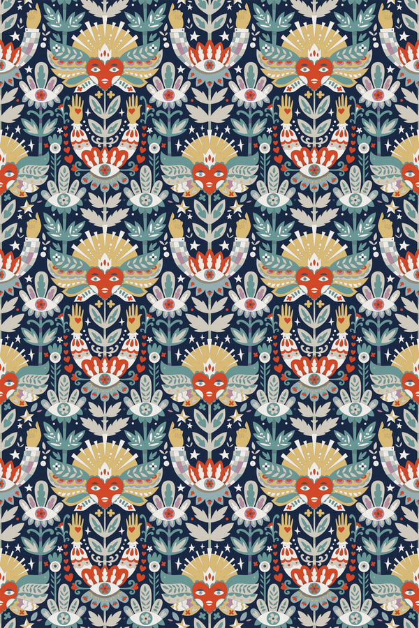 tarot style wallpaper pattern repeat