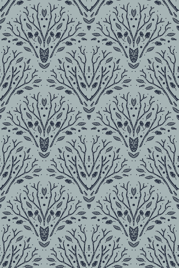 art deco trees wallpaper pattern repeat