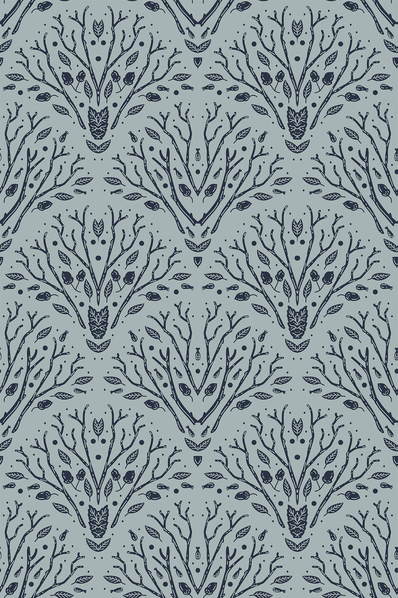 art deco trees wallpaper pattern repeat