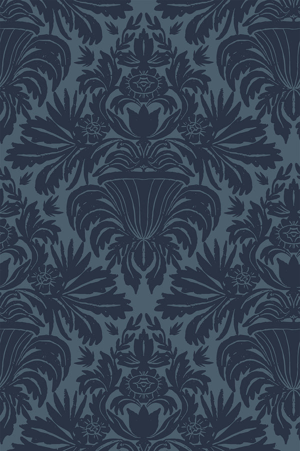 classic dark damask wallpaper pattern repeat