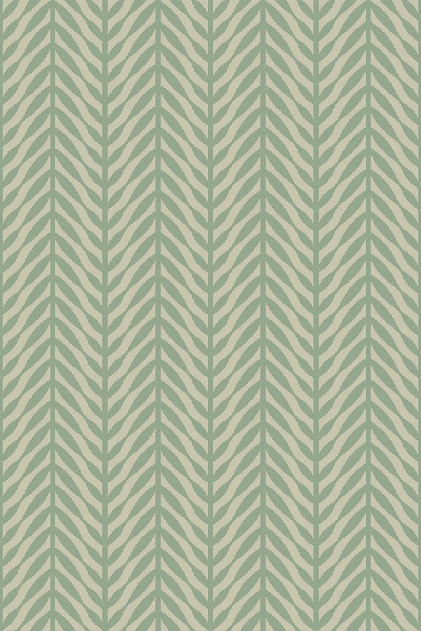 green herringbone wallpaper pattern repeat