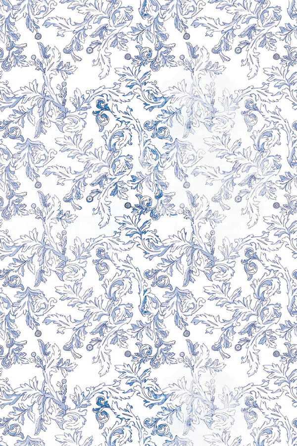 elegant blue and white wallpaper pattern repeat