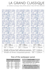 elegant blue and white peel and stick wallpaper specifiation