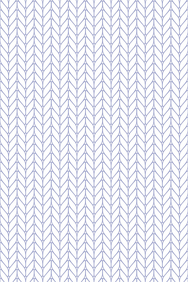 A seamless pattern of blue Small Herringbone design on white background, peel and stick removable wallpaper.