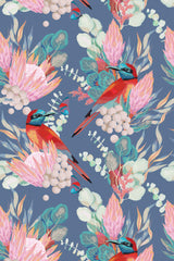 tropical bird wallpaper pattern repeat