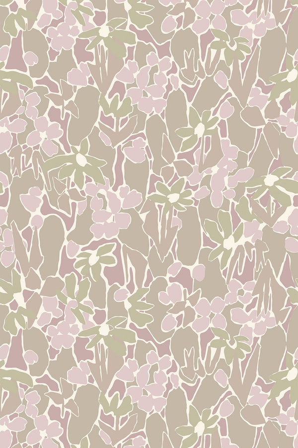 abstract neutral flower wallpaper pattern repeat