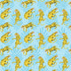 Tigers on Blue Wallpaper
