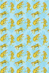 Tigers on Blue
