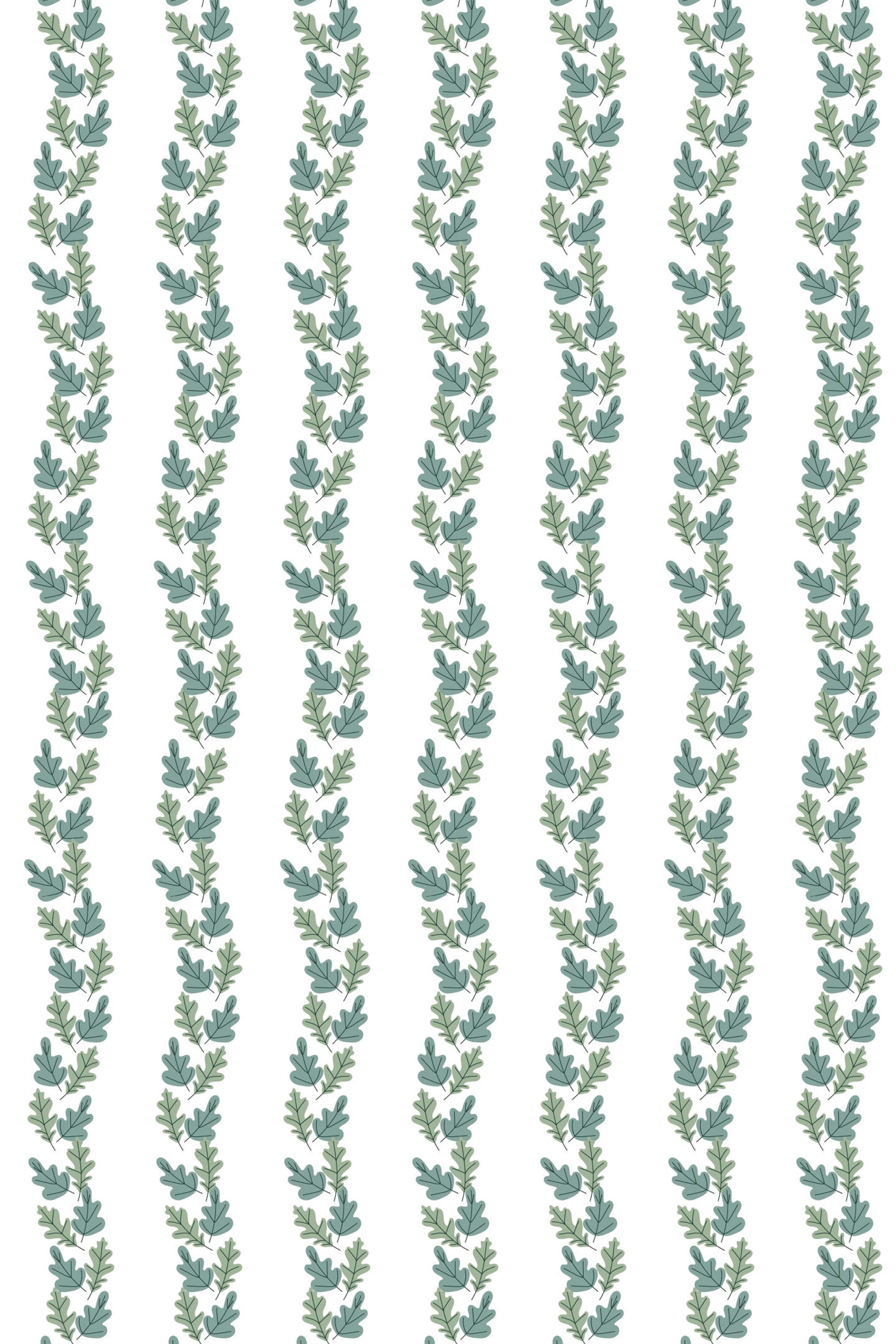 Elegant green wavy vines pattern on a white background, suitable for home decor as peel and stick removable wallpaper.