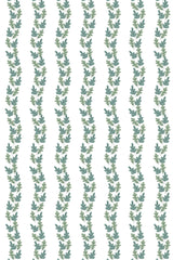 Elegant green wavy vines pattern on a white background, suitable for home decor as peel and stick removable wallpaper.