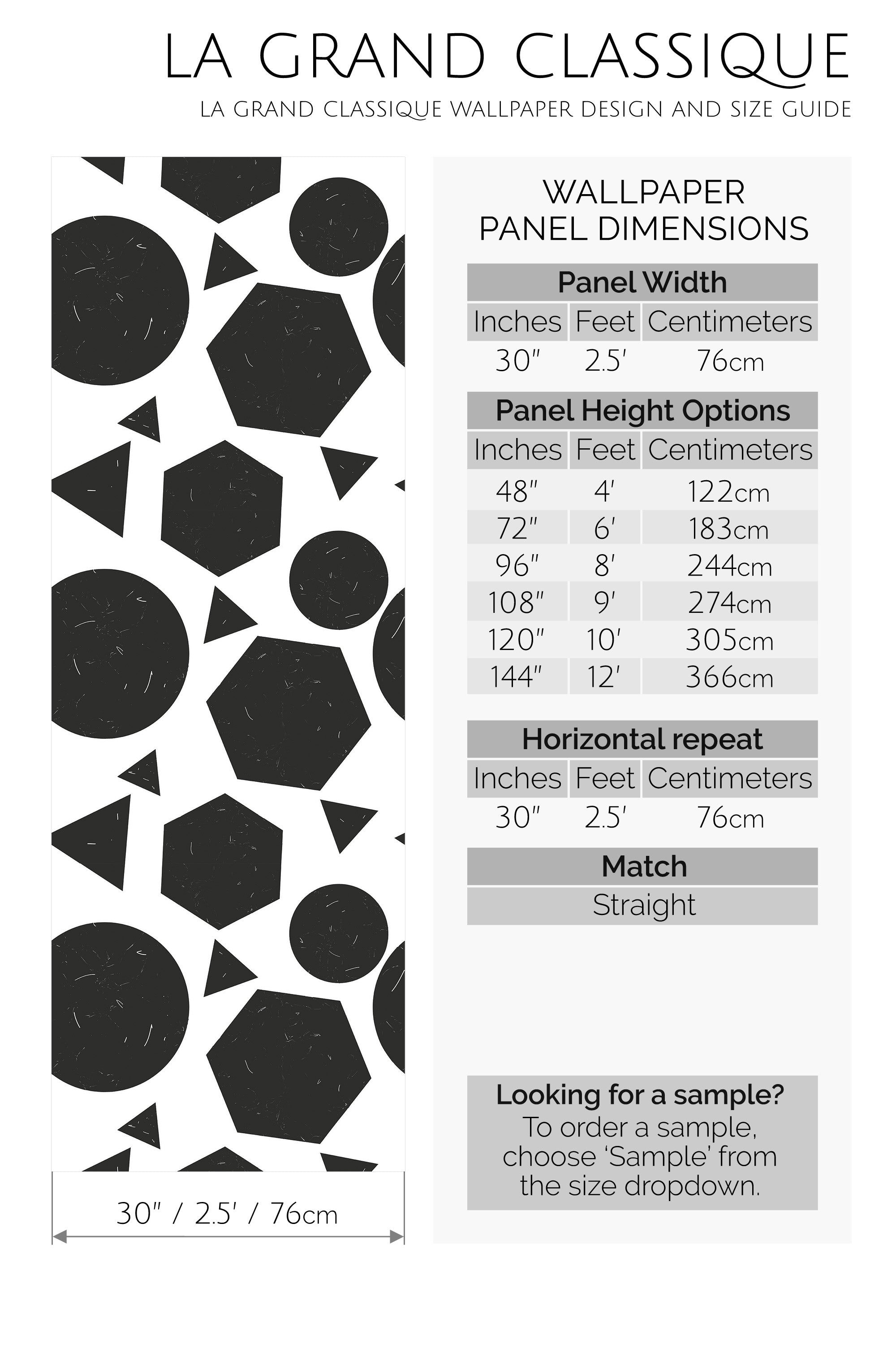 geometry  peel and stick wallpaper specifiation