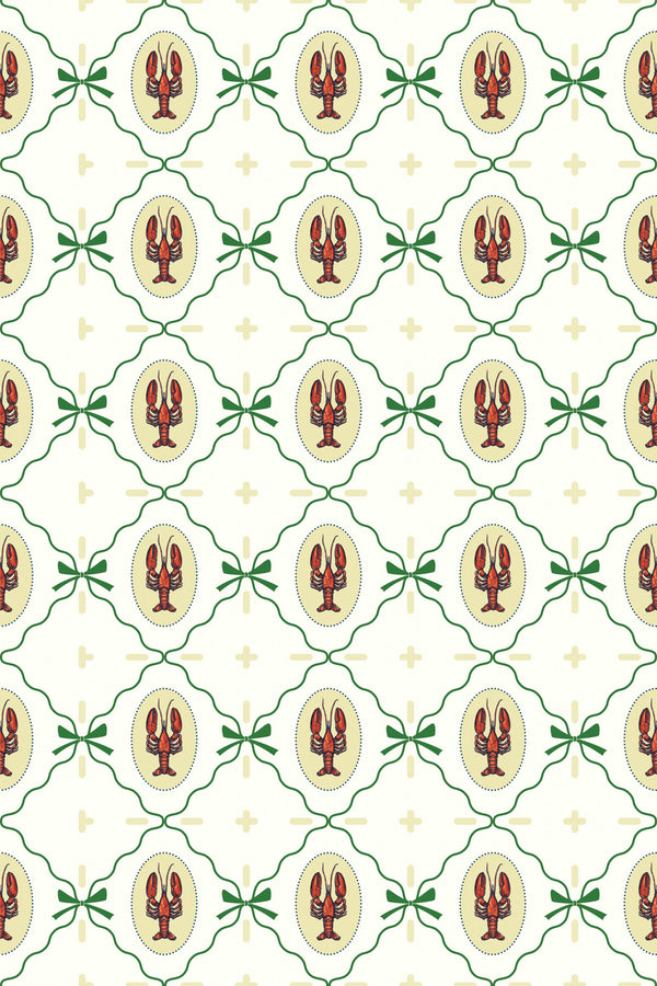 vintage lobster wallpaper pattern repeat