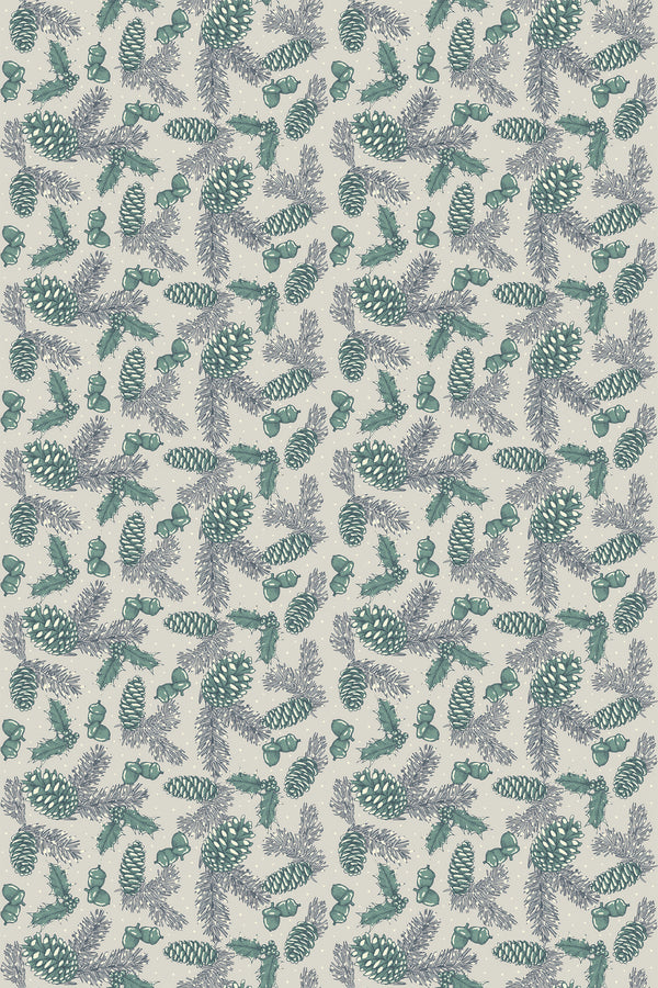 gray winter pine wallpaper pattern repeat