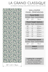 gray winter pine peel and stick wallpaper specifiation