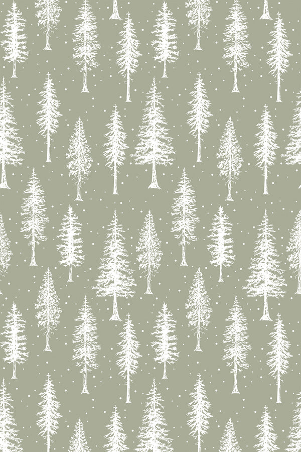green winter forest wallpaper pattern repeat