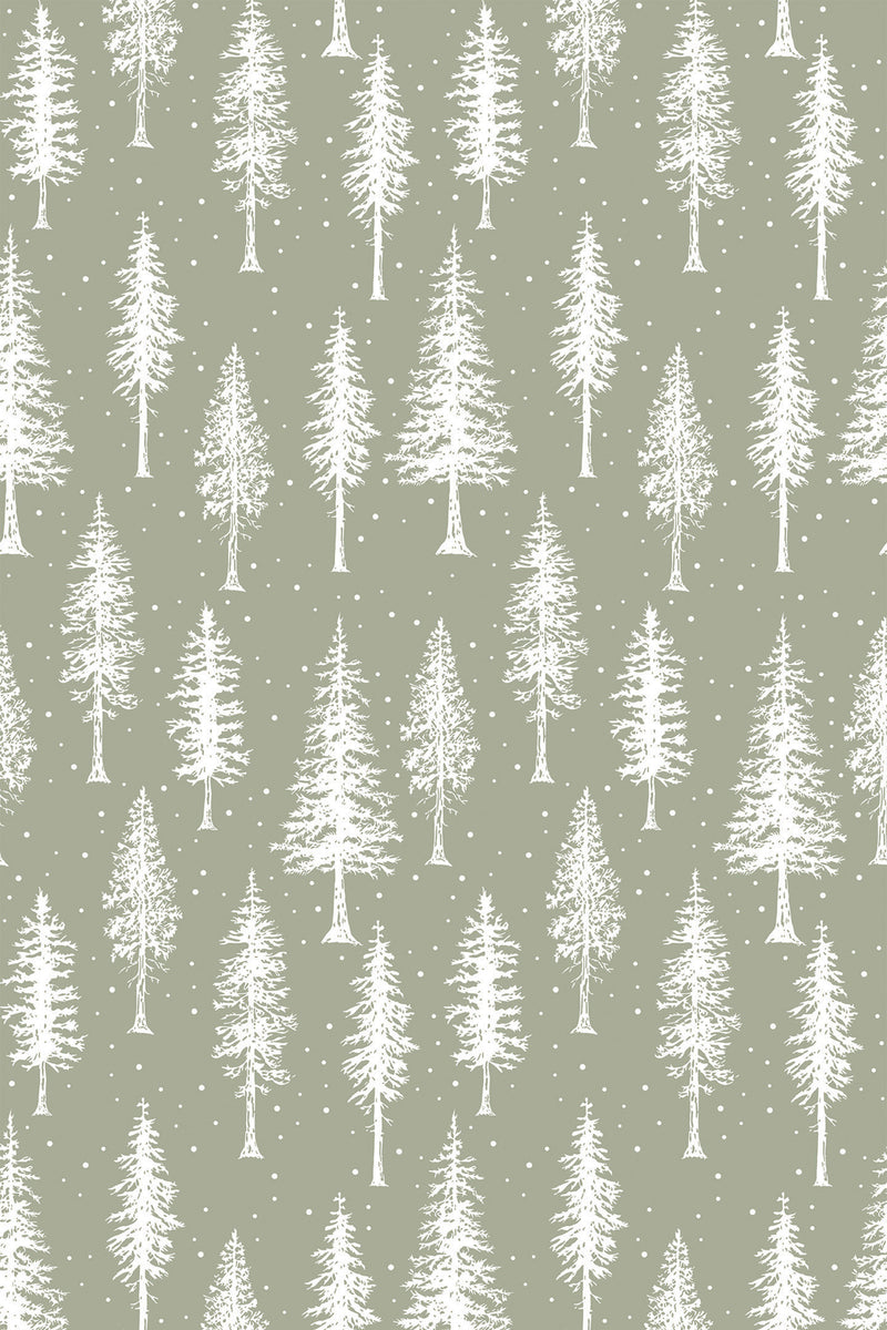 green winter forest wallpaper pattern repeat