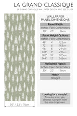 green winter forest peel and stick wallpaper specifiation