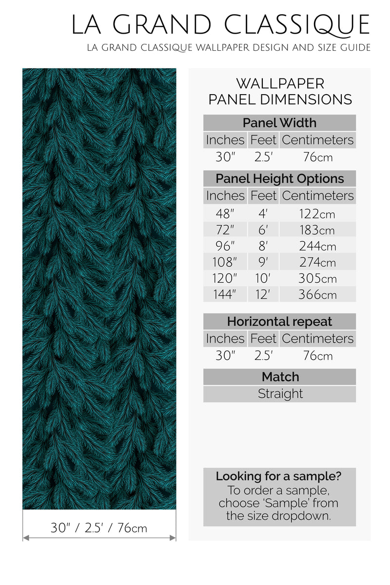christmas pine peel and stick wallpaper specifiation